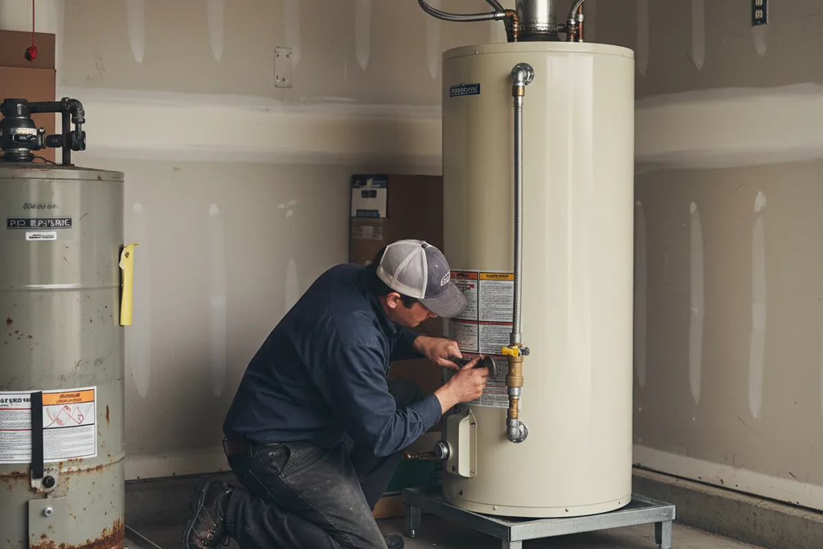 Water heater and shutoff valve replacement in Reston
